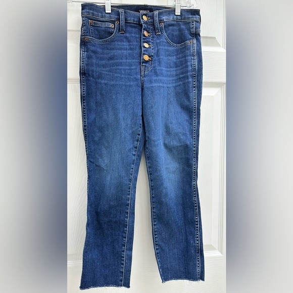 J. Crew Blue High-Rise Flare Crop Jeans Flared leg Style J9755 Size 27 - Picture 1 of 10